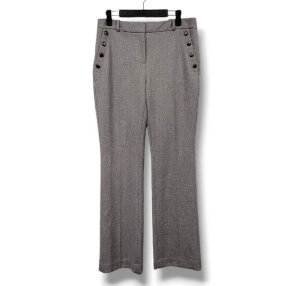White House Black Market Boot Lined Sailor Pants Gray